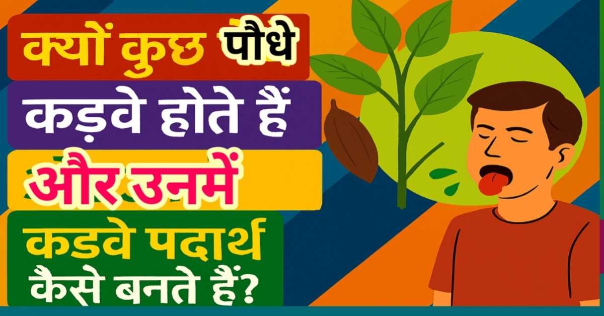 कुछ पेड़ पौधे कड़वे क्यों होते हैं? और उन पौधों में कड़वे पदार्थ कैसे बनते हैं?